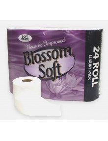 Blossom Soft Luxury Bathroom Tissue - 24 Rolls Hygiene